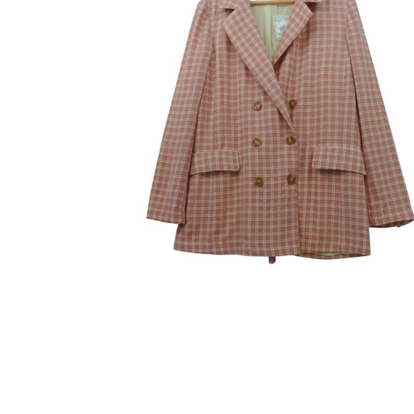 NWT Free People Pink & White Oversized Coat Size S - Picture 7 of 12